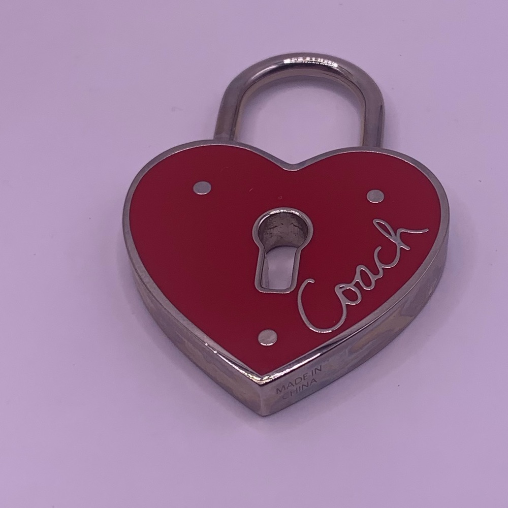Coach Red Heart Key Holder